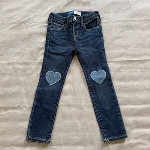 NWOT Old Navy Toddler Rockstar Jeggings - 4T - Heart Patch